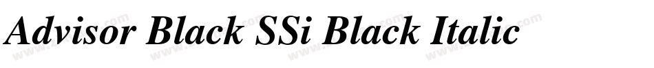 Advisor Black SSi Black Italic字体转换